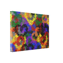 Rainbow Woven Hearts Canvas Print