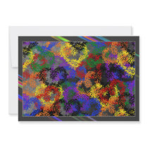 Rainbow Woven Hearts Invitation