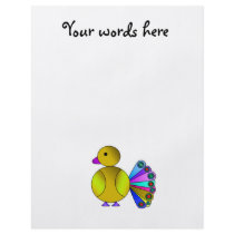 Rainbow yellow peacock flyer design