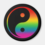 Rainbow Yin Yang Fridge Magnet