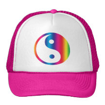 Rainbow Yin Yang Hat