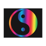 Rainbow Yin Yang Postcard
