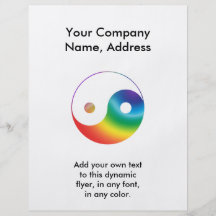 Rainbow Yin Yang Symbol Full Colour Flyer