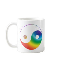 Rainbow Yin Yang Symbol Coffee Mug