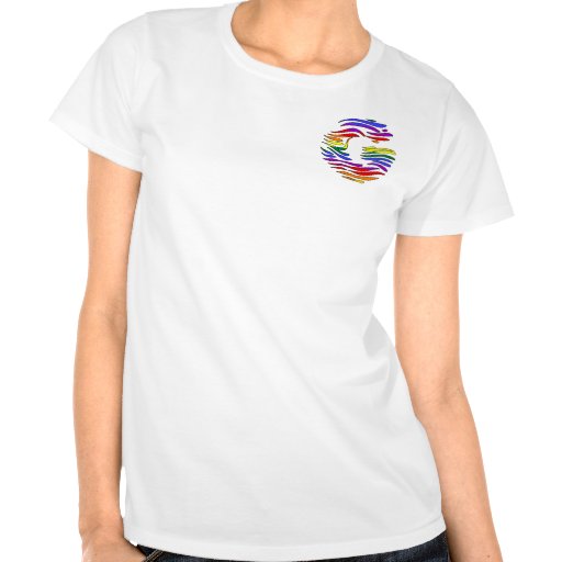 Rainbow Zebra Initials G T Shirts
