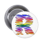 Rainbow Zebra Initials R Button