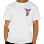 Rainbow Zebra Initials Y T Shirts