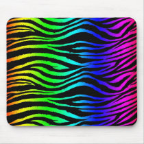 Rainbow Zebra Mouse Pad