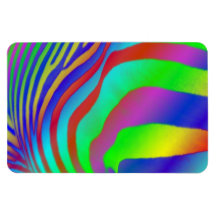 Rainbow Zebra Print Flexible Magnet