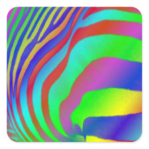 Rainbow Zebra Print