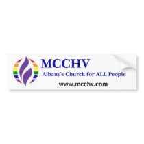 rainbowMCCLogo, Albany's Church for ALL People,... Bumper Sticker