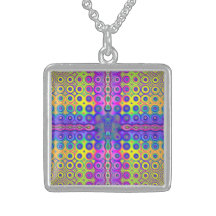 Rainbows Circling Around Fractal Pendant