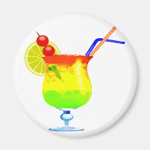 Rainbows Tropical Drink Fridge Magnets