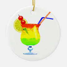 Rainbows Tropical Drink Ornament
