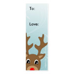 Raindeer Christmas Gift Tag business cards