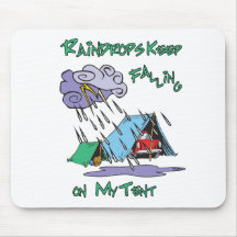 Raindrops Camping Mouse Pads