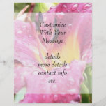 Raindrops On A Delicate Daylily Flyer