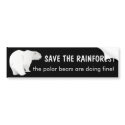 Rainforest Polar Bear Bumper Sticker bumper stickers