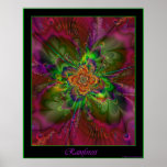 Rainforest poster - green border posters