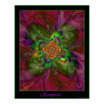 Rainforest poster - green border posters