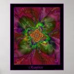 Rainforest poster - purple border posters