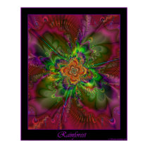 Rainforest poster - purple border posters