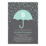 Raining Love Bridal Shower Invitation (Blue)