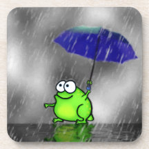 Rainy Day Frog Coasters