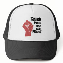 Raise your fist and resist trucker hats