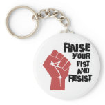 Raise your fist and resist keychains