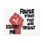 Raise your fist and resist postcards
