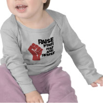 Raise your fist and resist tee shirts