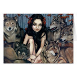 "Raised by Wolves" Greeting Card