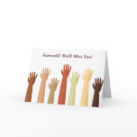 Raised Hands, Farewell! We'll Miss You! cards
