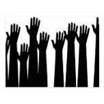 Raised Hands Post Cards