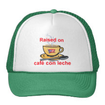 raised on cafe con leche mesh hats