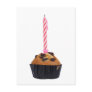 Raisin muffin with candle post card