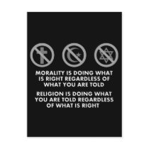 rality and Religion Postcard
