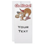 rally squirrel go nuts baseball cartoon rack card