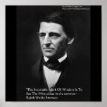 Ralph Waldo Emerson "Common Wisdom" Quote Posters posters