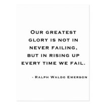 Ralph Waldo Emerson - Motivation Quote postcards