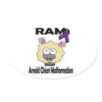 RAM Arnold Chiari Malformation Oval Stickers