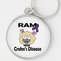 RAM Crohns Disease (purple) Keychains