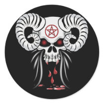 Ram Horned Skull Stickers