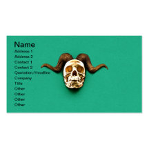Ram Skull Business Cards