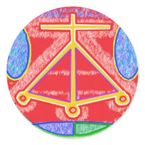 RAMA - Karuna Reiki Healing Sign by Navin Joshi Round Stickers