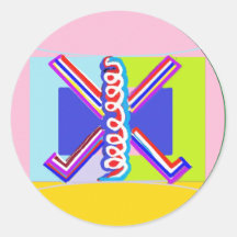 RAMA  - Karuna REIKI Healing Symbol Round Stickers