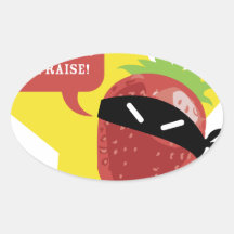 Ramène pas ta fraise !! © Les Hameçons Cibles Oval Stickers