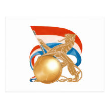 Rampant Lion Netherlands flag gear Post Cards
