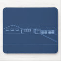Ranch Style House: Blue Print: mousepads